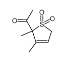 2-acetyl-2,3-dimethyl-2,5-dihydrothiophene 1,1-dioxide结构式