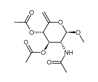 methyl 3,4-di-O-acetyl-2-acetamido-2,6-dideoxy-β-D-xylo-hex-5-enopyranoside Structure