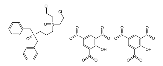 N',N'-dibenzyl-N,N-bis(2-chloroethyl)propane-1,3-diamine oxide,2,4,6-trinitrophenol结构式