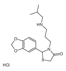 2-(1,3-benzodioxol-5-yl)-3-[3-(2-methylpropylamino)propyl]-1,3-thiazolidin-4-one,hydrochloride结构式