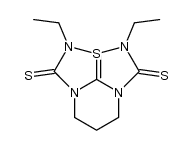 6,7-dihydro-2,3-diethyl-5H-2a-thia(2a-SIV)-2,3,4a,7a-tetraazacyclopent[cd]indene-1,4-(2H,3H)-dithione结构式