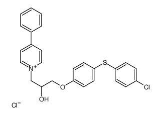 1-[4-(4-chlorophenyl)sulfanylphenoxy]-3-(4-phenylpyridin-1-ium-1-yl)propan-2-ol,chloride结构式