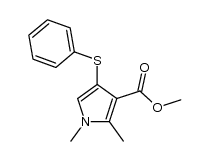 1,2-Dimethyl-4-phenylthiopyrrol-3-carbonsaeuremethylester Structure