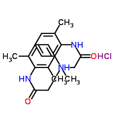 2,2'-亚氨基双(N-(2,6-二甲苯基)乙酰胺盐酸盐结构式