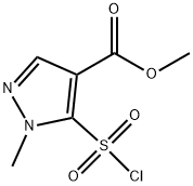 5-(氯磺酰基)-1-甲基-1H-吡唑-4-羧酸甲酯结构式