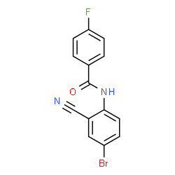 N-(4-Bromo-2-cyanophenyl)-4-fluorobenzamide结构式