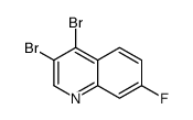 3,4-dibromo-7-fluoroquinoline structure