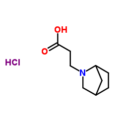 3-(2-Azabicyclo[2.2.1]hept-2-yl)propanoic acid hydrochloride (1:1)结构式