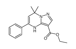 ethyl 7,7-dimethyl-5-phenyl-4,7-dihydropyrazolo[1,5-a]pyrimidine-3-carboxylate Structure