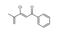 (Z)-3-chloro-5-phenyl-2-methyl-1,3-pentadien-5-one Structure