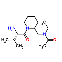 N-Ethyl-N-{[1-(L-valyl)-2-piperidinyl]methyl}acetamide Structure