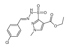 ethyl 3-[[(E)-(4-chlorophenyl)methylideneamino]sulfamoyl]-1-methylpyrazole-4-carboxylate Structure