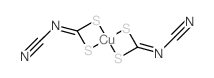 Cuprate(2-), bis[N-cyanocarbamodithio(2-)-kS,kS']-, cesium(1:2), (SP-4-1)- Structure