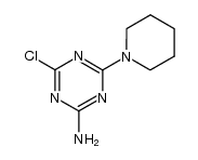 2-amino-4-chloro-6-(piperidin-1-yl)-1,3,5-triazine structure