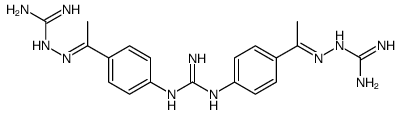 1,2-bis[4-[(E)-N-(diaminomethylideneamino)-C-methylcarbonimidoyl]phenyl]guanidine Structure