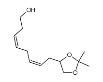 (Z,Z)-9,10-O-Isopropylidenedeca-3,6-dien-1-ol Structure