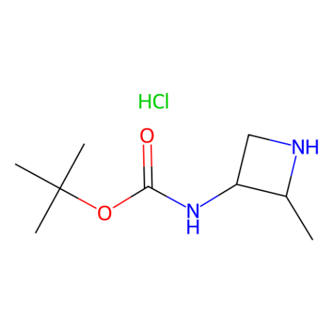 tert-butyl N-[trans-2-methylazetidin-3-yl]carbamate hydrochloride structure