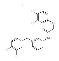 Pyridinium,3-[[2-(3,4-dichlorophenoxy)acetyl]amino]-1-[(3,4-dichlorophenyl)methyl]-,chloride (1:1)结构式