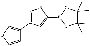 4-(3-Furyl)thiophene-2-boronic acid pinacol ester结构式