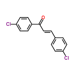 (2E)-1,3-Bis(4-chlorophenyl)-2-propene-1-one Structure