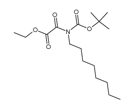 N-t-butoxycarbonyl N-octyl ethyl oxamate结构式