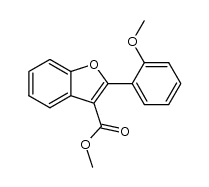 2-(2-anisyl)-3-carbomethoxybenzofuran Structure