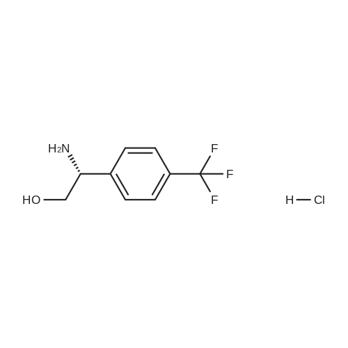 (R)-2-氨基-2-(4-(三氟甲基)苯基)乙醇盐酸盐结构式