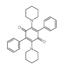 2,5-Cyclohexadiene-1,4-dione,2,5-diphenyl-3,6-di-1-piperidinyl-结构式