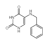 2,4(1H,3H)-Pyrimidinedione,5-[(phenylmethyl)amino]-结构式