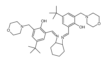 2,2'-[((1R,2R)-(-)-1,2-环己二基双((E)-(亚硝基甲基亚炔)))]双[4-(叔丁基)-6-(4-吗啉基甲基)苯酚]结构式