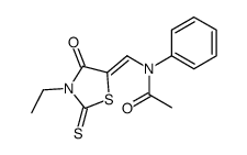 N-[(3-ethyl-4-oxo-2-thioxo-5-thiazolidinylidene)methyl]-N-phenylacetamide structure