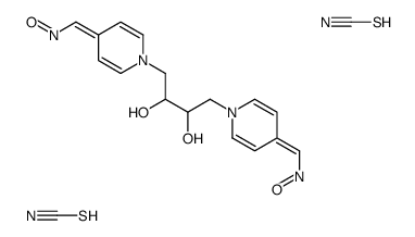 [1-[2,3-dihydroxy-4-[4-(oxoazaniumylmethylidene)pyridin-1-yl]butyl]pyridin-4-ylidene]methyl-oxoazanium,dithiocyanate结构式