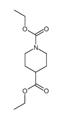 N,4-Diethoxycarbonyl-piperidin结构式
