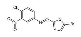 1-(5-bromothiophen-2-yl)-N-(4-chloro-3-nitrophenyl)methanimine Structure