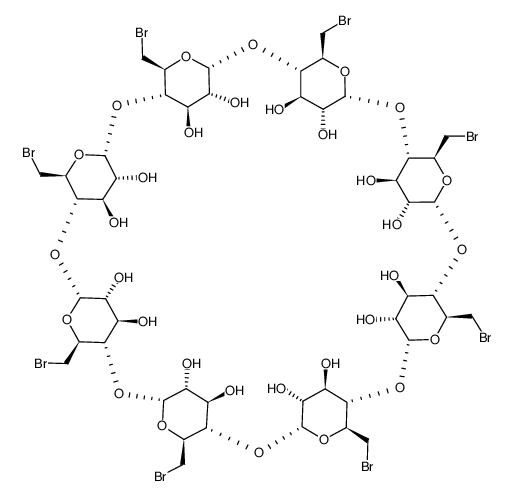 Octakis-(6-bromo-6-deoxy)-γ-cyclodextrin Structure