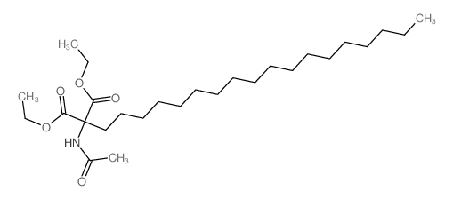 Propanedioic acid,2-(acetylamino)-2-octadecyl-, 1,3-diethyl ester Structure