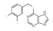 9H-Purine,6-[[(3,4-dichlorophenyl)methyl]thio]- Structure