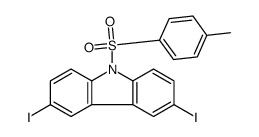 3,6-diiodo-9-(4-methylphenyl)sulfonylcarbazole Structure