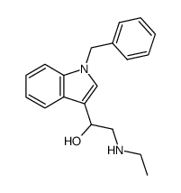 1-(1-benzyl-indol-3-yl)-2-ethylamino-ethanol结构式