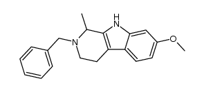 2-benzyl-7-methoxy-1-methyl-2,3,4,9-tetrahydro-1H-pyrido[3,4-b]indole结构式