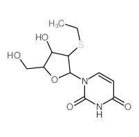 1-[3-ethylsulfanyl-4-hydroxy-5-(hydroxymethyl)oxolan-2-yl]pyrimidine-2,4-dione结构式