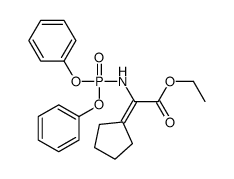 ethyl 2-cyclopentylidene-2-(diphenoxyphosphorylamino)acetate Structure