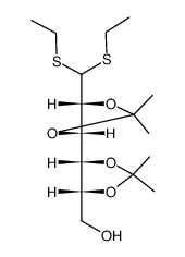 2,3:4,5-di-O-isopropylidene-D-glucose diethyl dithioacetal Structure