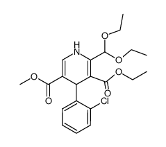 methyl 4-(2-chlorophenyl)-5-ethoxycarbonyl-6-diethoxymethyl-1,4-dihydropyridine-3-carboxylate Structure