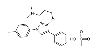 N,N-dimethyl-3-[1-(4-methylphenyl)-4-phenylpyrazol-3-yl]oxypropan-1-amine,methanesulfonic acid Structure