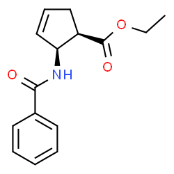 3-Cyclopentene-1-carboxylicacid,2-(benzoylamino)-,ethylester,(1R,2S)-rel- Structure