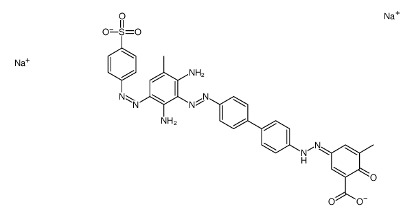 disodium,(3Z)-3-[[4-[4-[[2,6-diamino-3-methyl-5-[(4-sulfonatophenyl)diazenyl]phenyl]diazenyl]phenyl]phenyl]hydrazinylidene]-5-methyl-6-oxocyclohexa-1,4-diene-1-carboxylate Structure