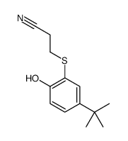 3-(5-tert-butyl-2-hydroxyphenyl)sulfanylpropanenitrile结构式