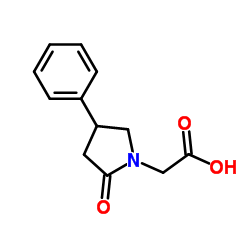 2-Oxo-4-phenyl-3-pyrrolidinecarboxylic acid structure