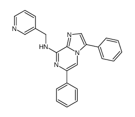 3,6-diphenyl-N-(pyridin-3-ylmethyl)imidazo[1,2-a]pyrazin-8-amine结构式